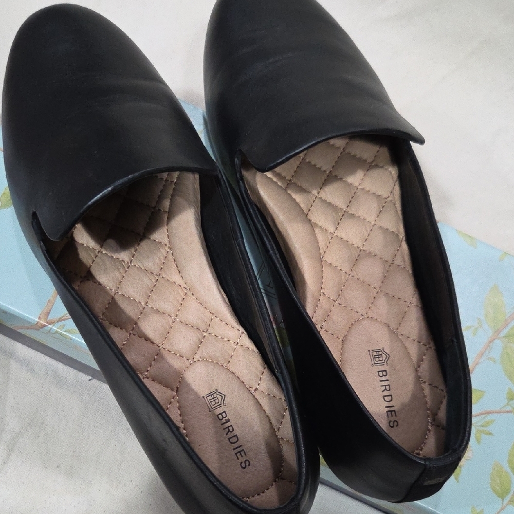 NIB BIRDIES BLACK LEATHER STARLING LOAFER 7.5 - Picture 8 of 10